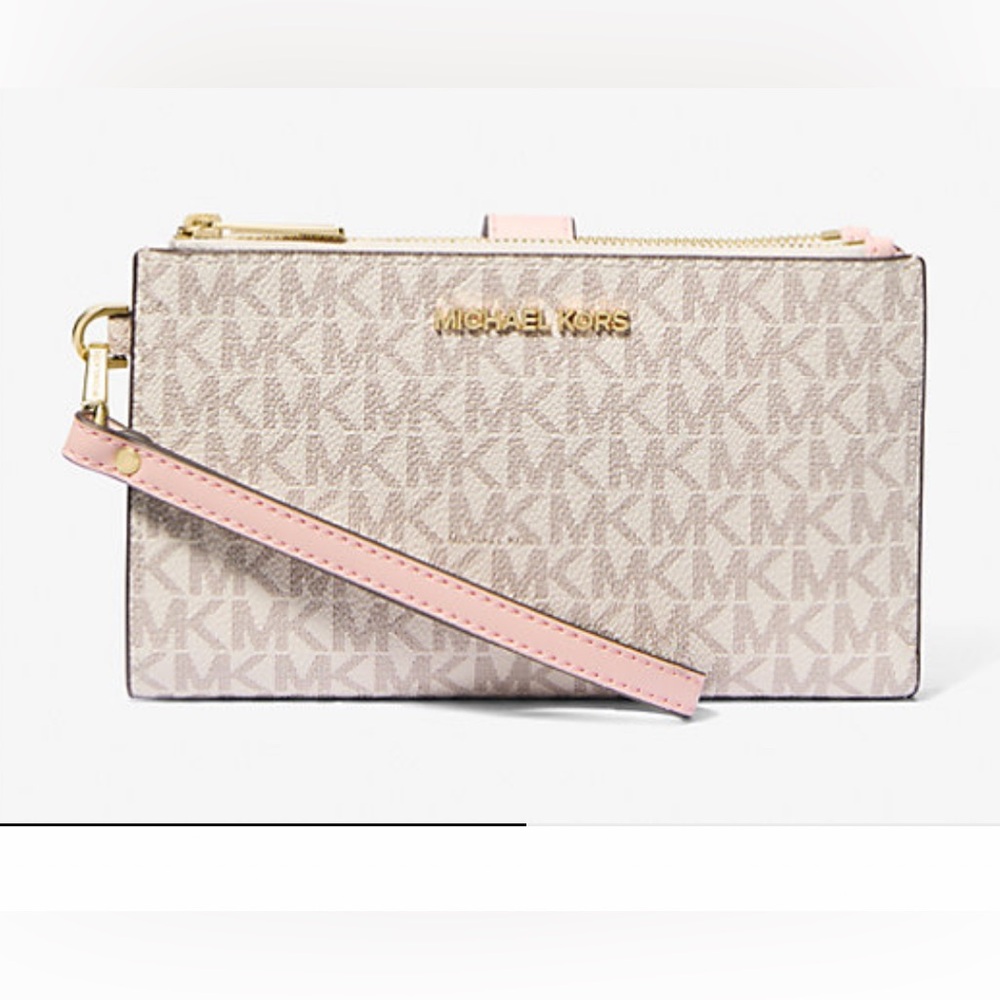 Michael Kors Jet Set Travel Signature Logo Smart Phone Wristlet